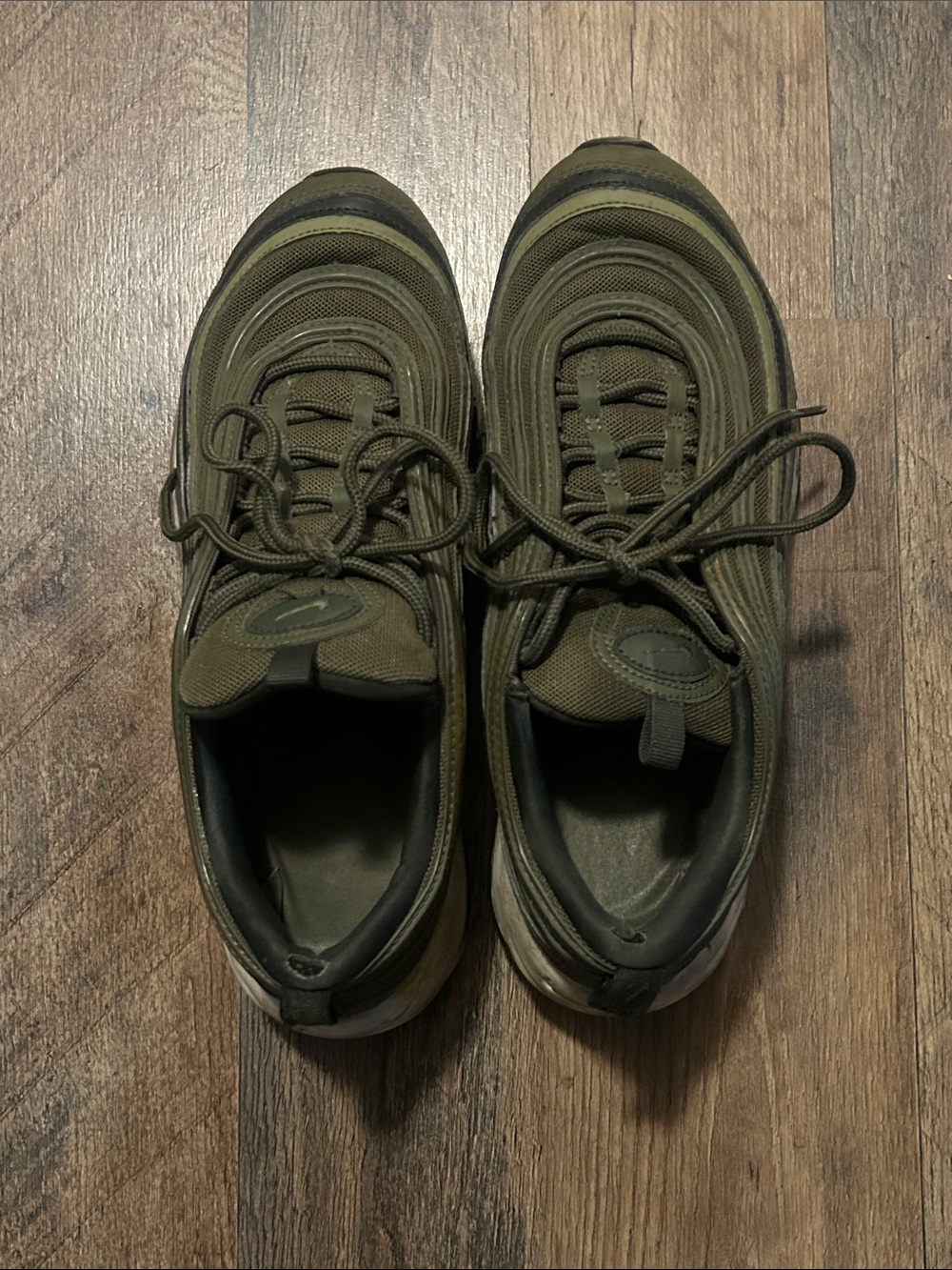 Nike Women's Air Max 97 Olive Green and Black Low-Top Sneakers - Picture 7 of 7